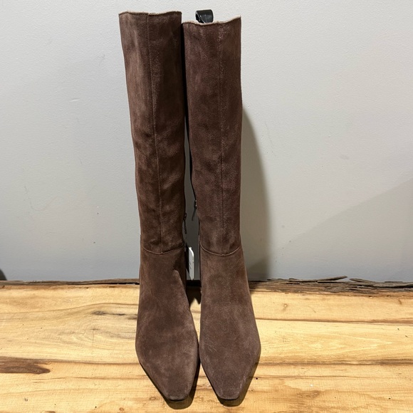 *NEW* Jason Wu Pointy Toe Genuine Leather Brown Suede Talk Boots SZ 6.5 A29 - Picture 4 of 10